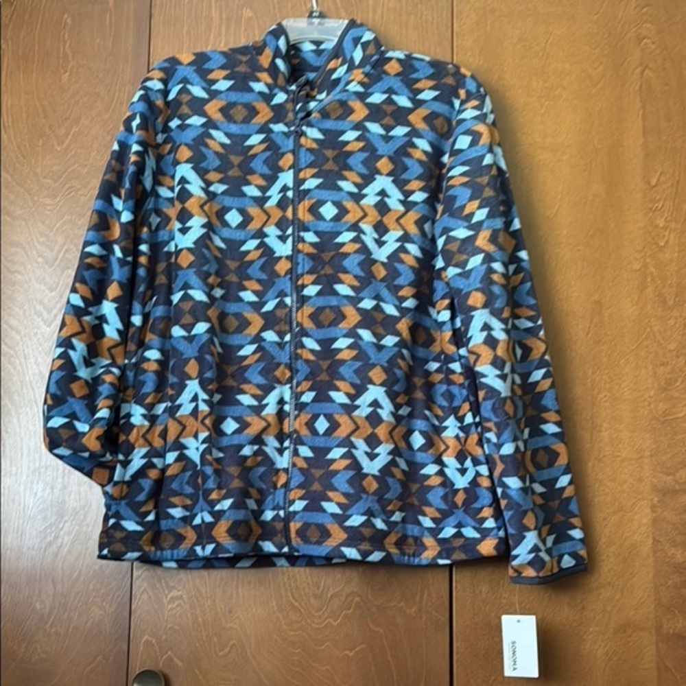 Sonoma  NWT Men's Geometric Pattern Super Soft Arctic Fleece Sz XXL Ret $50